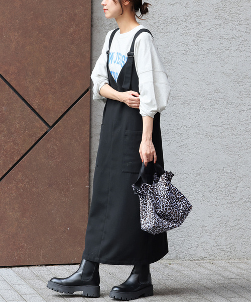 JOURNAL STANDARD relume（ジャーナルスタンダード　レリューム）の「《追加》ヘリンボンジャンパースカート（ワンピース・レディース・グレー/ブラック・38/36）」の5枚目の写真