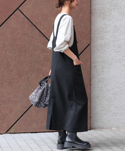 JOURNAL STANDARD relume（ジャーナルスタンダード　レリューム）の「《追加》ヘリンボンジャンパースカート（ワンピース・レディース・グレー/ブラック・38/36）」の8枚目の写真