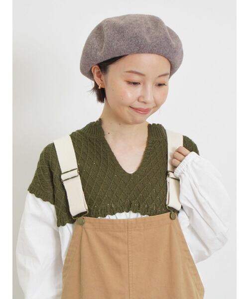 Samansa Mos2（サマンサ モスモス）の「ニットドッキングチュニック（チュニック・レディース・チャコールグレー/カーキ/マスタード/キナリ・F）」の4枚目の写真