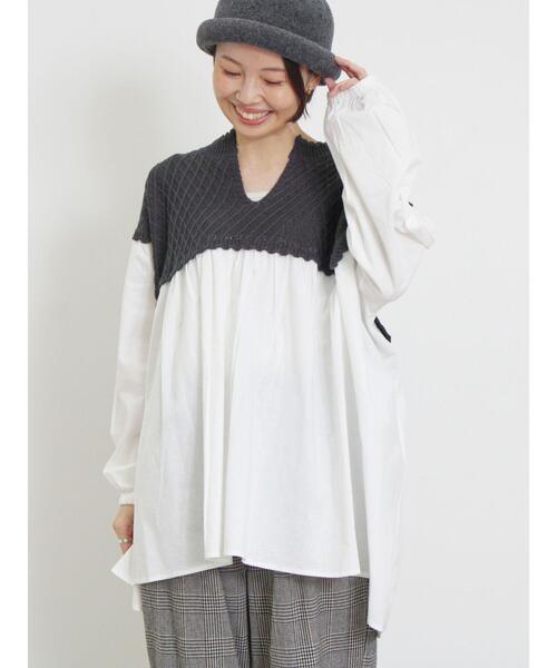 Samansa Mos2（サマンサ モスモス）の「ニットドッキングチュニック