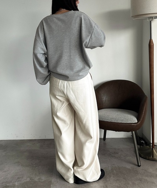 apres jour mignon(アプレジュールミニョン)の「ヘンリーワッフルユルTOPS【ZOZOTOWN限定アイテム】(Tシャツ/カットソー・レディース・ブラック/ダークブラウン/アイボリー/杢グレー・フリー/X-LARGE)」の22枚目の写真