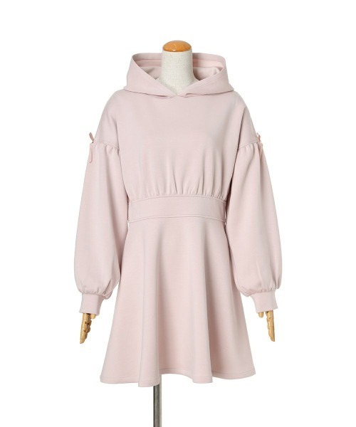 F i.n.t（フィント）の「ショルダーリボンダンボールフーディワンピース/fint（ワンピース・レディース・ライトグレー/ライトピンク/ブラック・FREE）」の17枚目の写真