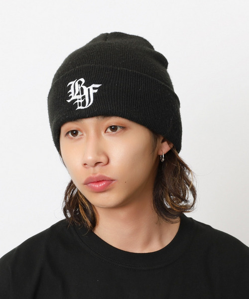 BACK TO THE FIELD（バック トゥー ザ フィールド）の「【BTTF】オールドイングリッシュ刺しゅうビーニー（ニットキャップ/ビーニー・レディース・ブラック/ホワイト/ベージュ・FREE）」の8枚目の写真