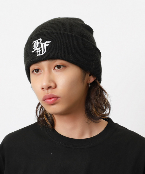 BACK TO THE FIELD（バック トゥー ザ フィールド）の「【BTTF】オールドイングリッシュ刺しゅうビーニー（ニットキャップ/ビーニー・レディース・ブラック/ホワイト/ベージュ・FREE）」の9枚目の写真