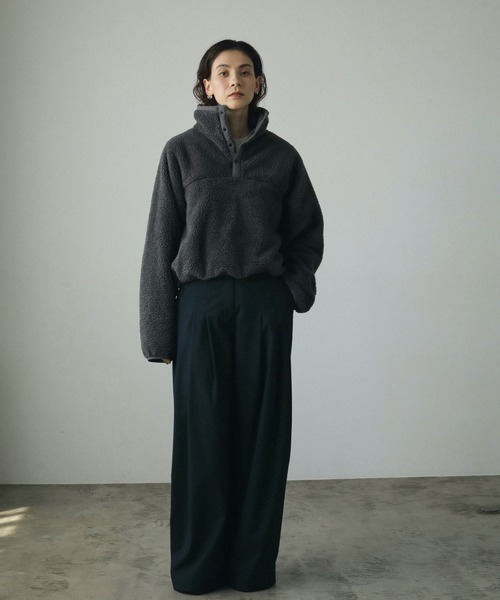アンヌーク　ブルゾン　チャコールグレー anuke（アンヌーク）の「Boa Blouson（ブルゾン）」 - WEAR