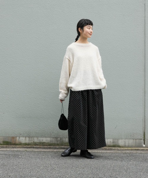 かぐれ(カグレ)の「ドットコーデュロイワイドパンツ(その他パンツ・レディース・ブラック・FREE)」の3枚目の写真