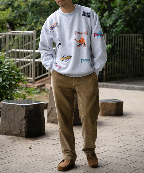 THRASHER(スラッシャー)の「THRASHER スラッシャー 総柄スウェット(スウェット・メンズ・ホワイト/ネイビー/グレー/ブラック・M/L)」の17枚目の写真