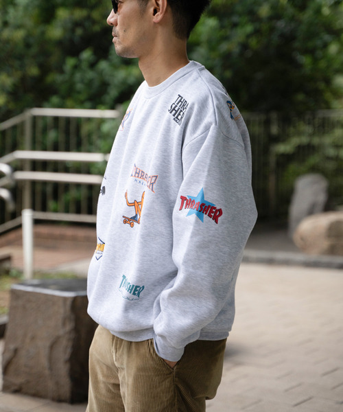 THRASHER(スラッシャー)の「THRASHER スラッシャー 総柄スウェット(スウェット・メンズ・ホワイト/ネイビー/グレー/ブラック・M/L)」の15枚目の写真