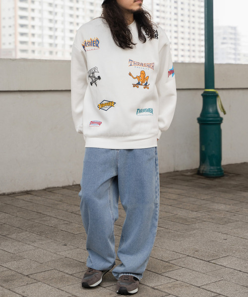 THRASHER(スラッシャー)の「THRASHER スラッシャー 総柄スウェット(スウェット・メンズ・ホワイト/ネイビー/グレー/ブラック・M/L)」の22枚目の写真