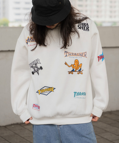 THRASHER(スラッシャー)の「THRASHER スラッシャー 総柄スウェット(スウェット・メンズ・ホワイト/ネイビー/グレー/ブラック・M/L)」の19枚目の写真