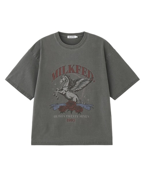 MILKFED.（ミルクフェド）の「PEGASUS VINTAGE STYLE WIDE S/S TEE（Tシャツ/カットソー・レディース・オフホワイト/アッシュ/チャコール・M/L）」の3枚目の写真
