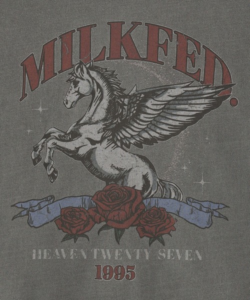 MILKFED.（ミルクフェド）の「PEGASUS VINTAGE STYLE WIDE S/S TEE（Tシャツ/カットソー・レディース・オフホワイト/アッシュ/チャコール・M/L）」の22枚目の写真