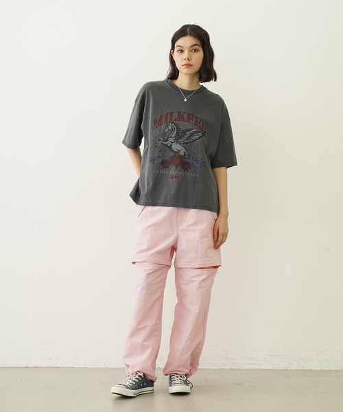 tシャツ Tシャツ ミルクフェド ユニコーン MILKFED PEGASUS VINTAGE STYLE WIDE SS TEE レディース ブランド 黒 夏 ブラック ペガサス MILKFED. tシャツ Tシャツ ミルクフェド ユニコーン MILKFED