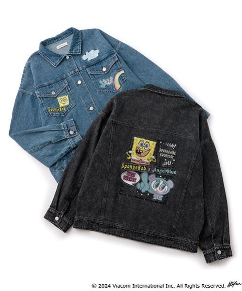 セール】【スポンジ・ボブ】×【Angel Blue】Gジャン（デニムジャケット