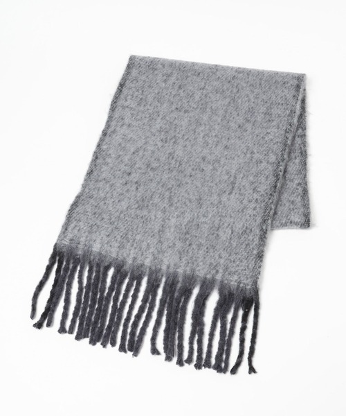 LEPSIM(レプシィム)の「太フリンジ無地ストール 132601(ストール/ショール・レディース・ピンク/グレー/ブルー/アイボリー・ONE SIZE)」の2枚目の写真
