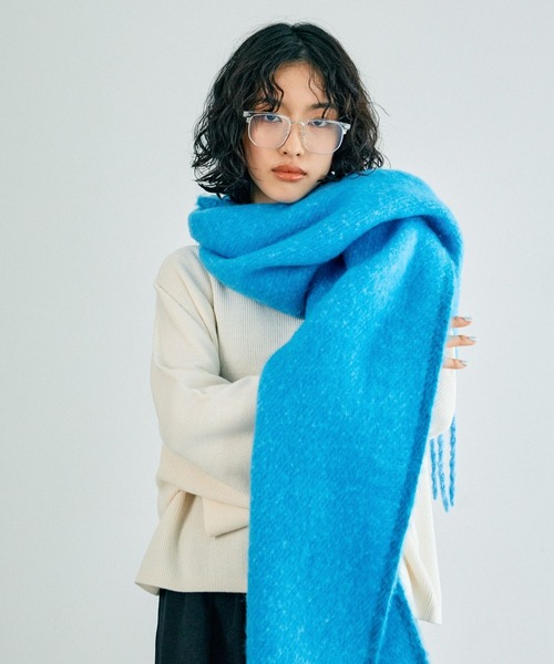 LEPSIM(レプシィム)の「太フリンジ無地ストール 132601(ストール/ショール・レディース・ピンク/グレー/ブルー/アイボリー・ONE SIZE)」の14枚目の写真