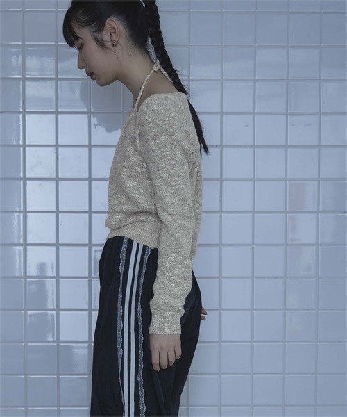 miette(ミエット)の「ホルターネックレイヤード風ニット(ニット/セーター・レディース・ライトブルー/ベージュ/ブラウン・FREE)」の13枚目の写真