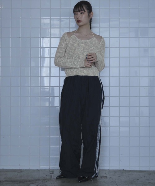 miette(ミエット)の「ホルターネックレイヤード風ニット(ニット/セーター・レディース・ライトブルー/ベージュ/ブラウン・FREE)」の14枚目の写真