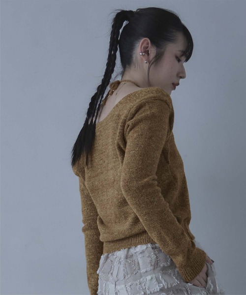 miette(ミエット)の「ホルターネックレイヤード風ニット(ニット/セーター・レディース・ライトブルー/ベージュ/ブラウン・FREE)」の10枚目の写真
