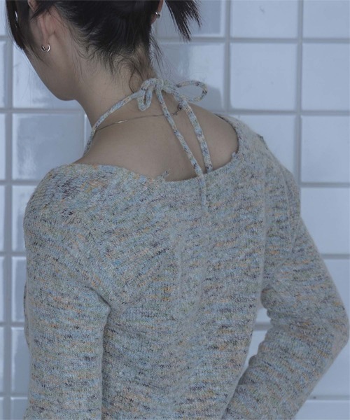 miette(ミエット)の「ホルターネックレイヤード風ニット(ニット/セーター・レディース・ライトブルー/ベージュ/ブラウン・FREE)」の19枚目の写真