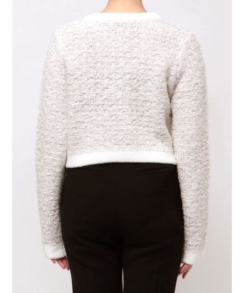 MERCURYDUO（マーキュリーデュオ）の「ノーカラーツイードニットカーディガン（カーディガン/ボレロ・レディース・ネイビー/ブラック/オフホワイト・FREE）」の16枚目の写真