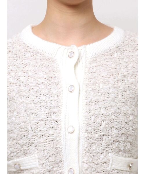 MERCURYDUO（マーキュリーデュオ）の「ノーカラーツイードニットカーディガン（カーディガン/ボレロ・レディース・ネイビー/ブラック/オフホワイト・FREE）」の17枚目の写真