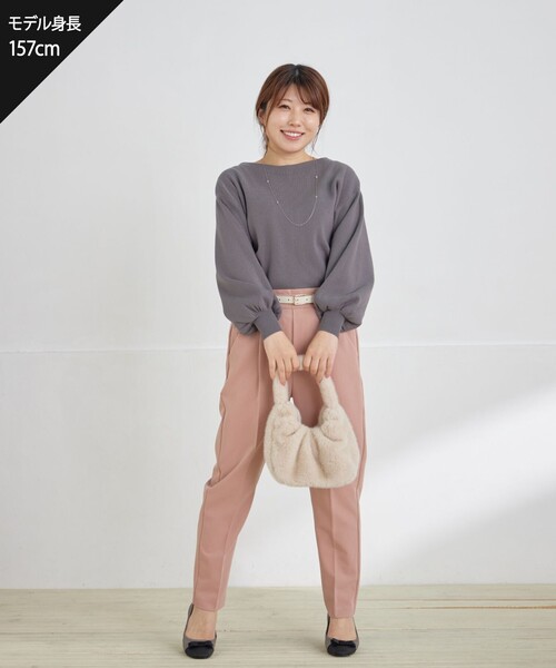 Tiaclasse(ティアクラッセ)の「カラーテーパードパンツ(その他パンツ・レディース・ベージュ/ミント/チャコールグレー/ピンク/ブラック・XL/XXL)」の22枚目の写真