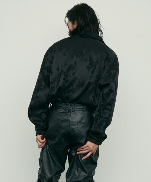 Shoowtime(ショウタイム)の「Botanical pattern back velor regular collar l/s shirt / ボタニカルパターン裏ベロアレギュラーカラー長袖シャツ(シャツ/ブラウス・メンズ・ブラック/ホワイト・MEDIUM/X-LARGE/LARGE)」の19枚目の写真