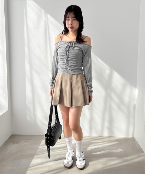 Heather（ヘザー）の「ハイウエストフレアミニスカート　283657（スカート・レディース・グレー/ベージュ/ブラック・S/M）」の7枚目の写真