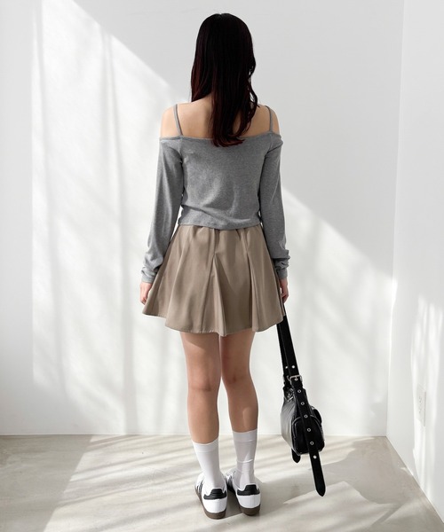 Heather（ヘザー）の「ハイウエストフレアミニスカート　283657（スカート・レディース・グレー/ベージュ/ブラック・S/M）」の8枚目の写真