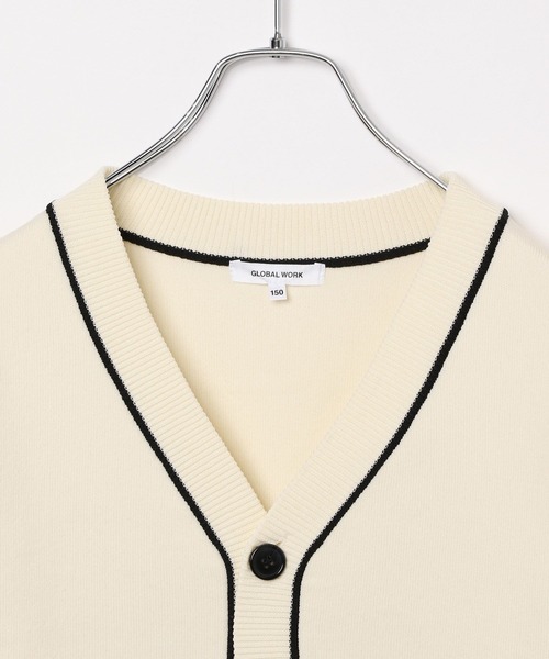 GLOBAL WORK（グローバルワーク）の「リッチライトニットVカーデ/286124（カーディガン/ボレロ・キッズ・ナチュラル/ブラック・130cm/140cm/150cm/160cm/170cm）」の11枚目の写真
