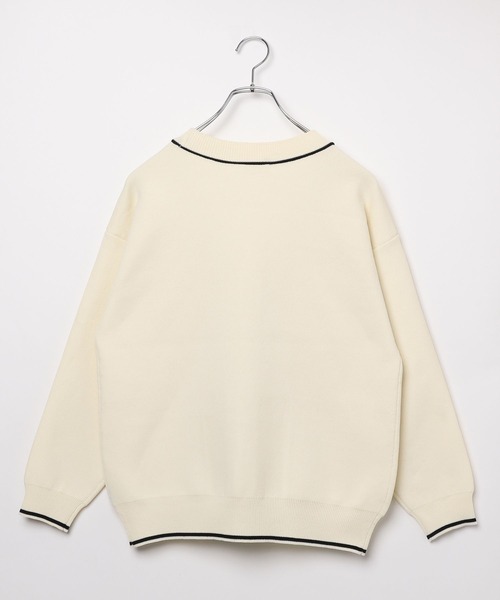 GLOBAL WORK（グローバルワーク）の「リッチライトニットVカーデ/286124（カーディガン/ボレロ・キッズ・ナチュラル/ブラック・130cm/140cm/150cm/160cm/170cm）」の6枚目の写真