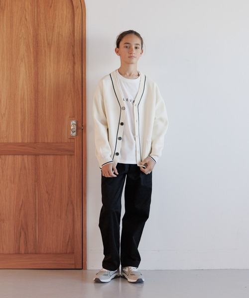 GLOBAL WORK（グローバルワーク）の「リッチライトニットVカーデ/286124（カーディガン/ボレロ・キッズ・ナチュラル/ブラック・130cm/140cm/150cm/160cm/170cm）」の19枚目の写真