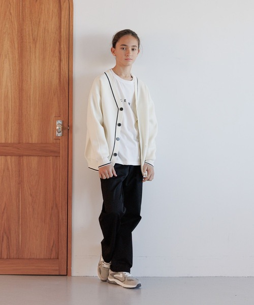 GLOBAL WORK（グローバルワーク）の「リッチライトニットVカーデ/286124（カーディガン/ボレロ・キッズ・ナチュラル/ブラック・130cm/140cm/150cm/160cm/170cm）」の20枚目の写真