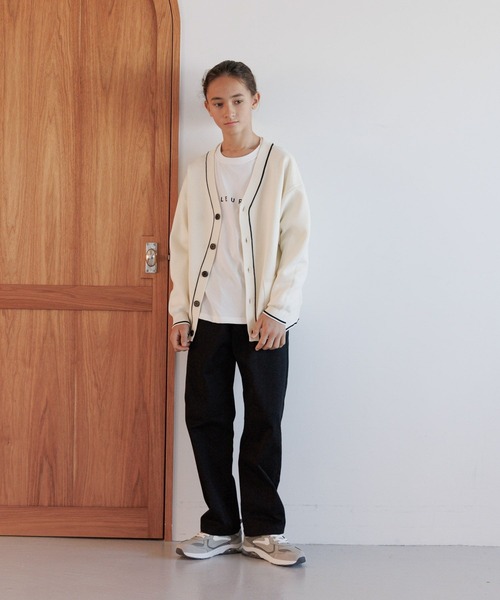 GLOBAL WORK（グローバルワーク）の「リッチライトニットVカーデ/286124（カーディガン/ボレロ・キッズ・ナチュラル/ブラック・130cm/140cm/150cm/160cm/170cm）」の21枚目の写真