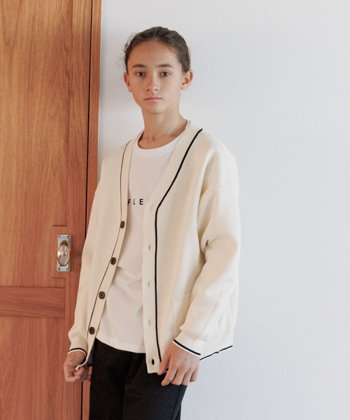 GLOBAL WORK（グローバルワーク）の「リッチライトニットVカーデ/286124（カーディガン/ボレロ・キッズ・ナチュラル/ブラック・130cm/140cm/150cm/160cm/170cm）」の22枚目の写真