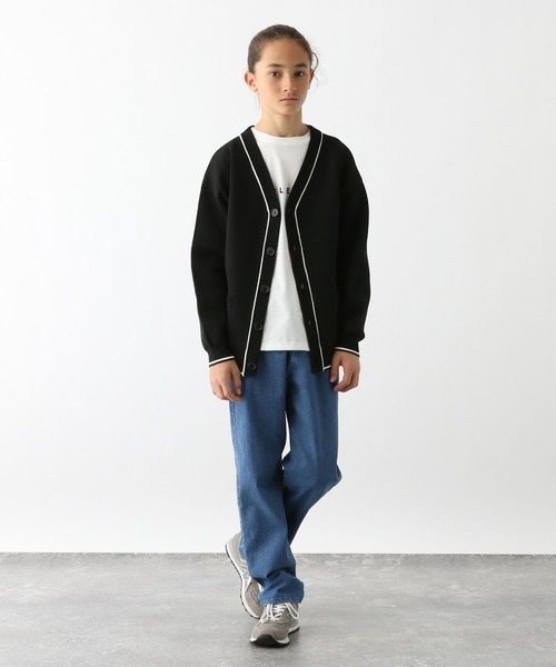 GLOBAL WORK（グローバルワーク）の「リッチライトニットVカーデ/286124（カーディガン/ボレロ・キッズ・ナチュラル/ブラック・130cm/140cm/150cm/160cm/170cm）」の14枚目の写真