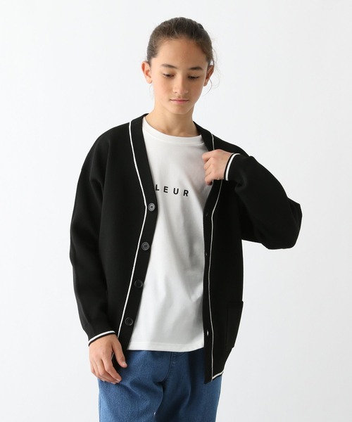 GLOBAL WORK（グローバルワーク）の「リッチライトニットVカーデ/286124（カーディガン/ボレロ・キッズ・ナチュラル/ブラック・130cm/140cm/150cm/160cm/170cm）」の17枚目の写真