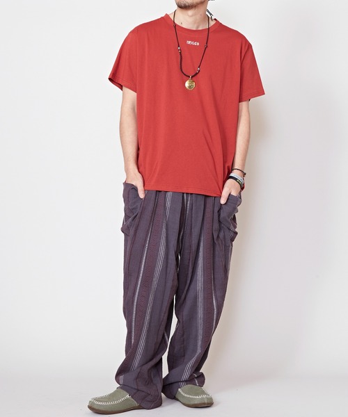 チャイハネ(チャイハネ)の「【チャイハネ】オドールメンズTシャツ(Tシャツ/カットソー・メンズ・ベージュ/レッド/ダークベージュ・M/L)」の5枚目の写真