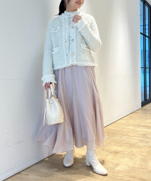 Apuweiser-riche(アプワイザーリッシェ)の「マチフレアシャイニースカート(スカート・レディース・ピンクベージュ・0/2/1)」の2枚目の写真