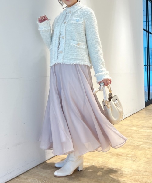 Apuweiser-riche(アプワイザーリッシェ)の「マチフレアシャイニースカート(スカート・レディース・ピンクベージュ・0/2/1)」の3枚目の写真