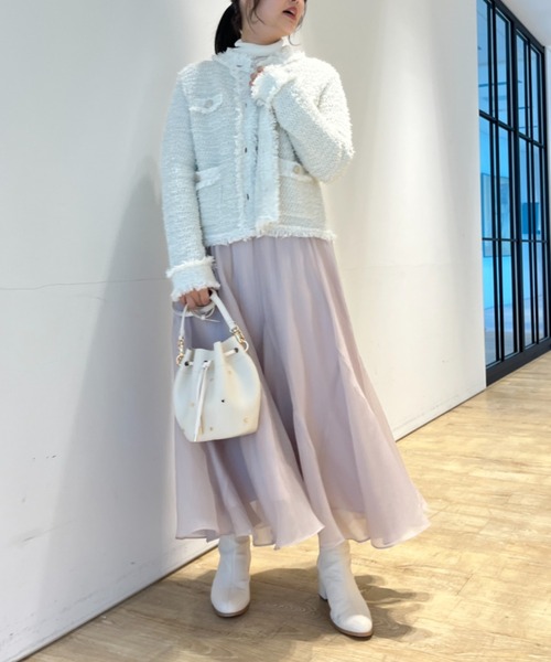 Apuweiser-riche(アプワイザーリッシェ)の「マチフレアシャイニースカート(スカート・レディース・ピンクベージュ・0/2/1)」の4枚目の写真