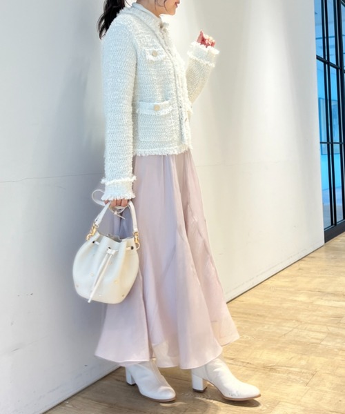 Apuweiser-riche(アプワイザーリッシェ)の「マチフレアシャイニースカート(スカート・レディース・ピンクベージュ・0/2/1)」の5枚目の写真