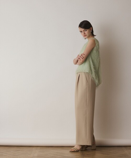 Diagram（ダイアグラム）の「フリンジギャザートップ（Tシャツ/カットソー・レディース・キナリ/グリーン/ブラック・36/38）」の8枚目の写真