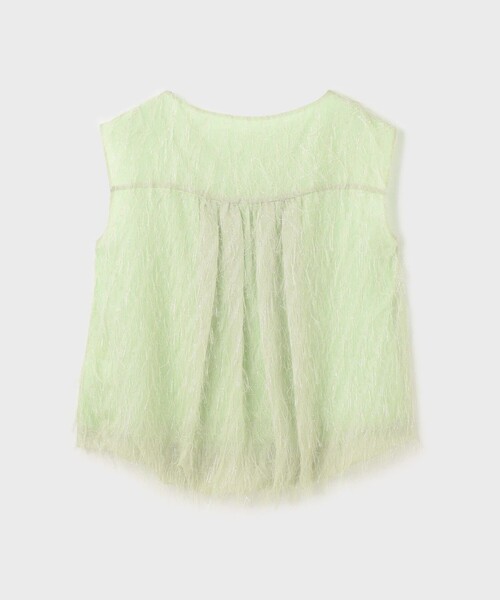 Diagram（ダイアグラム）の「フリンジギャザートップ（Tシャツ/カットソー・レディース・キナリ/グリーン/ブラック・36/38）」の13枚目の写真