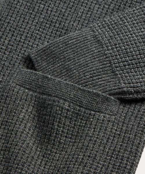 ワッフルニット カシミヤ ショール カーディガン（カーディガン/ボレロ