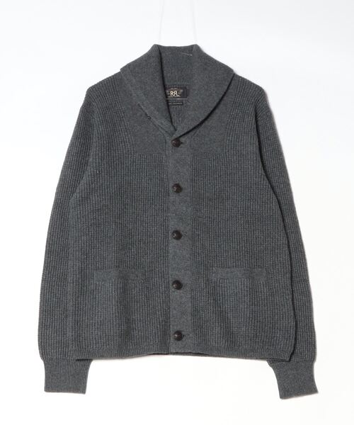 ワッフルニット カシミヤ ショール カーディガン（カーディガン/ボレロ