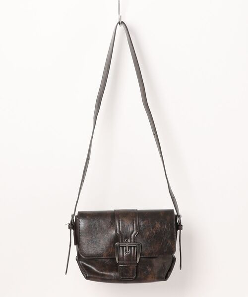 an meets zakka ビンテージテイスト合成皮革ベルトフラップショルダーバッグ / バック 鞄 カバン レディース メンズ ユニセックス（ショルダーバッグ）｜ankoROCK（アンコロック） 5,451円
