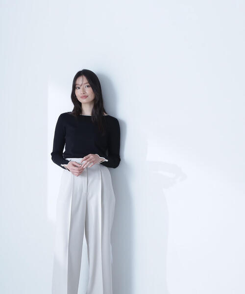 NATURAL BEAUTY BASIC(ナチュラルビューティーベーシック)の「◇総針ベーシックシリーズ ボートネックニット(ニット/セーター・レディース・グリーン系その他3/ホワイト系その他/ブラック系その他・FREE)」の8枚目の写真