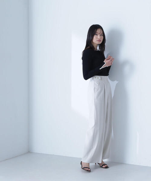 NATURAL BEAUTY BASIC(ナチュラルビューティーベーシック)の「◇総針ベーシックシリーズ ボートネックニット(ニット/セーター・レディース・グリーン系その他3/ホワイト系その他/ブラック系その他・FREE)」の9枚目の写真